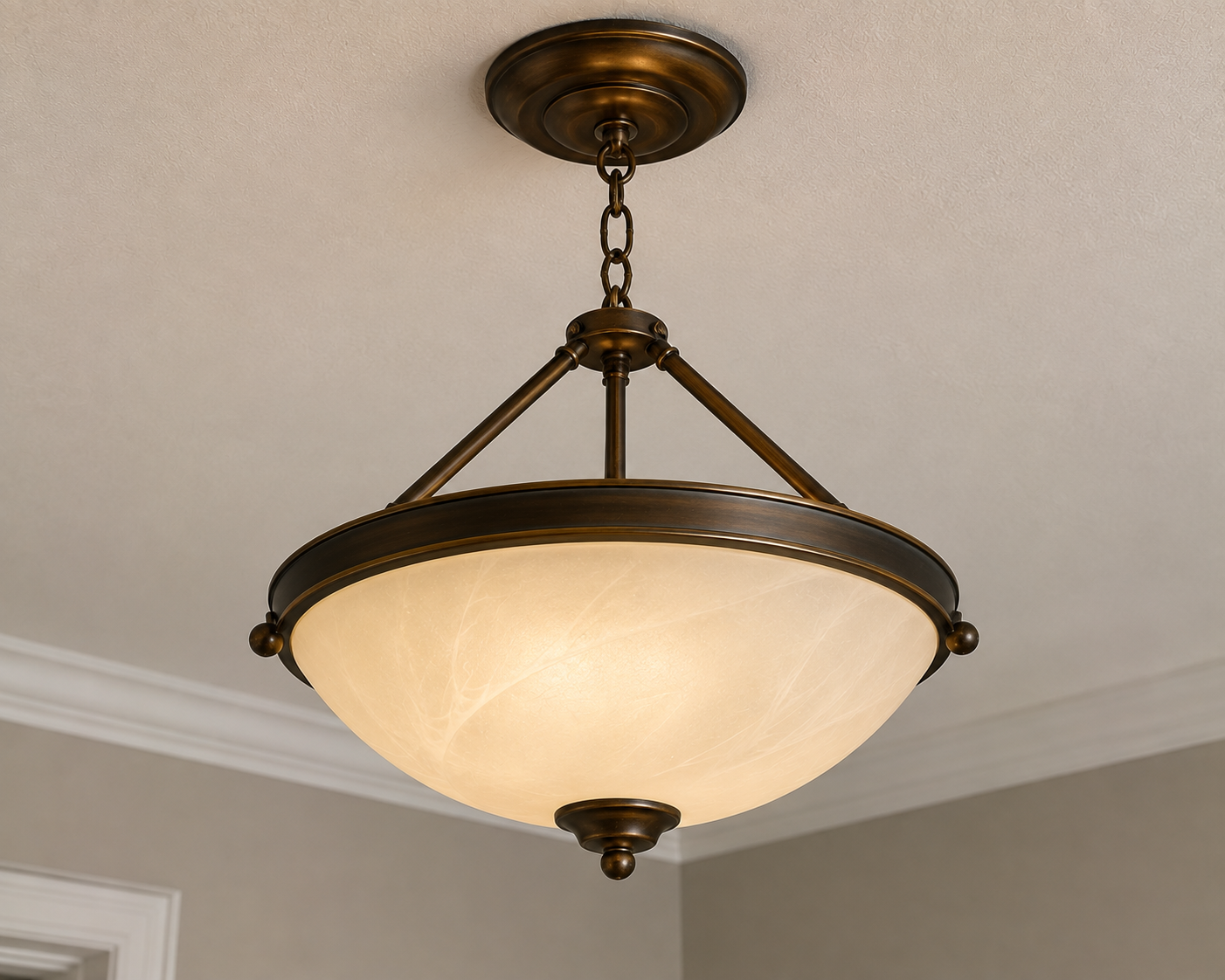 Luxury light fixture installation
