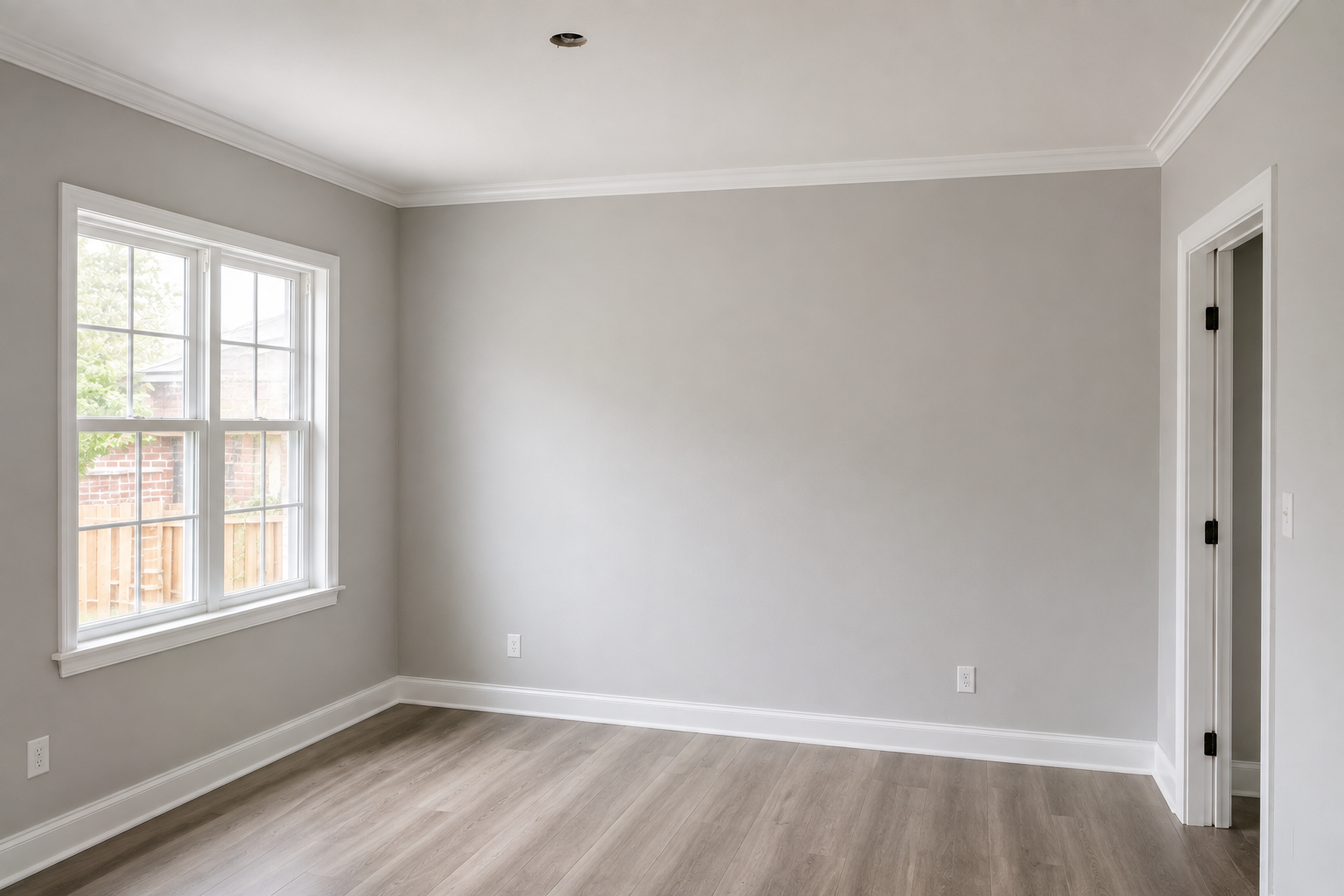 Room after professional painting