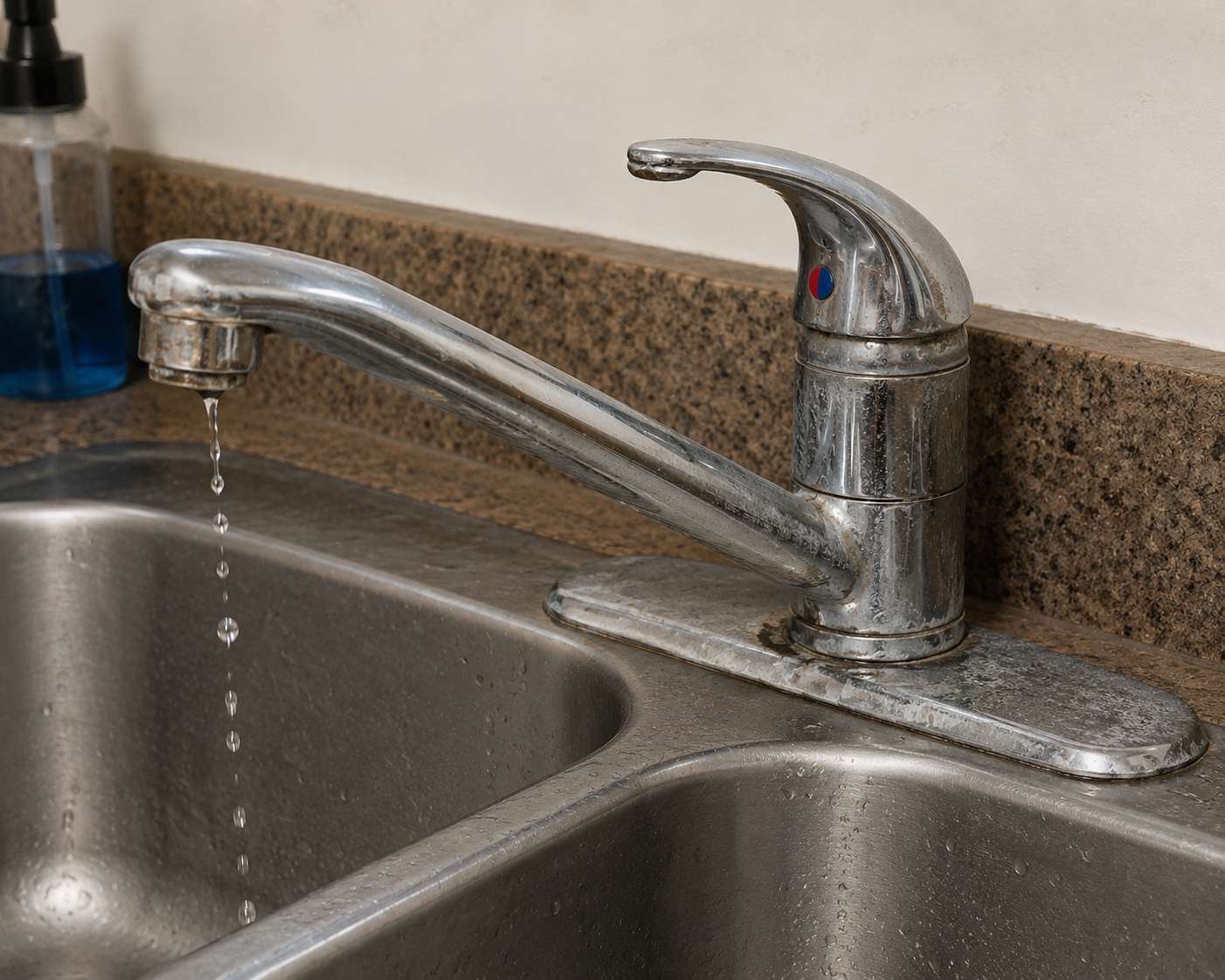 Kitchen faucet before repair