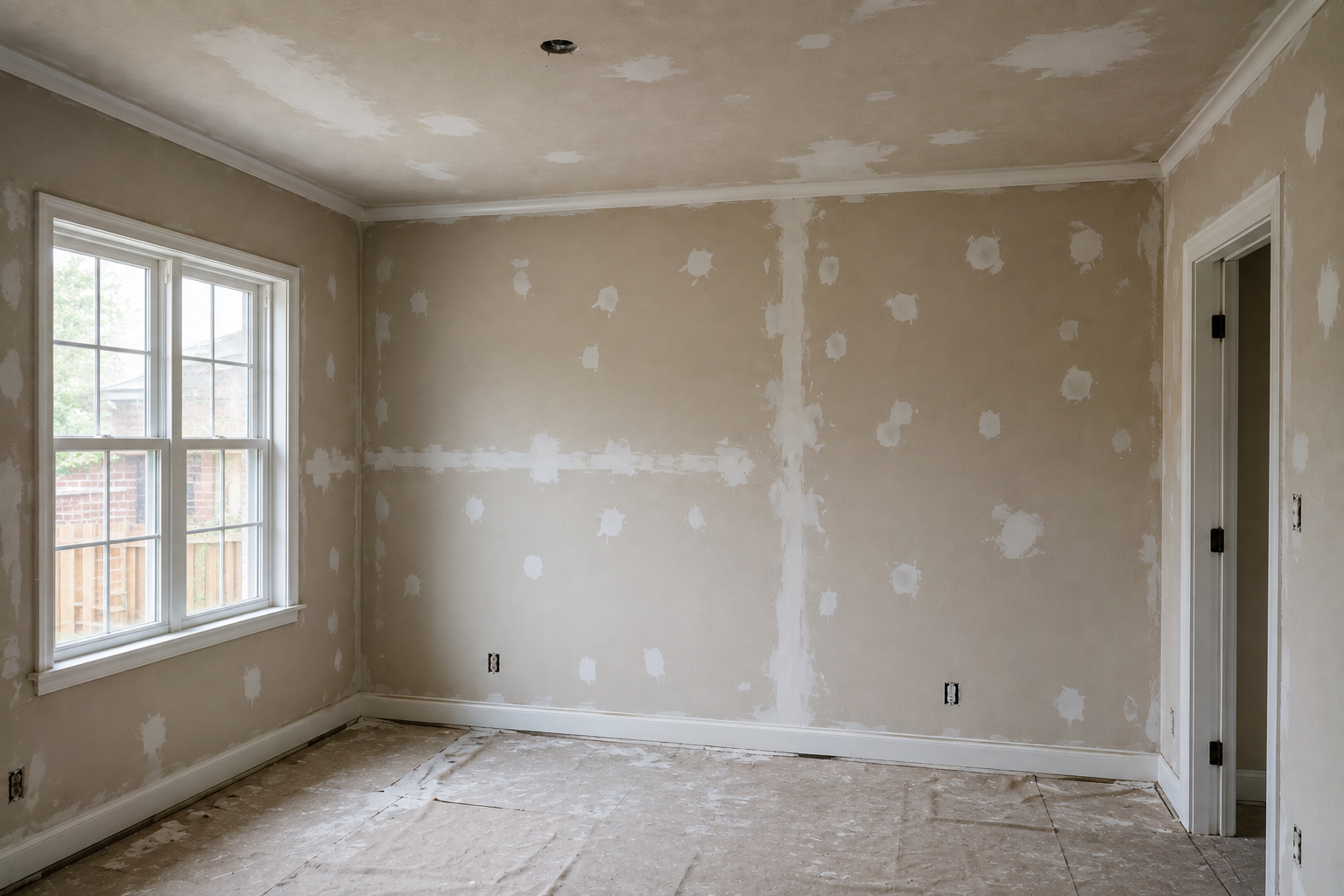 Room before professional painting
